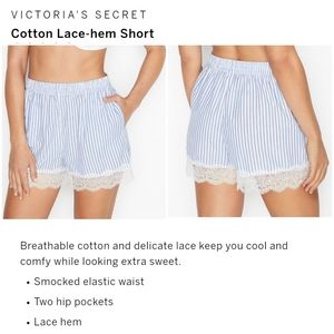 victoria secret lace hem short